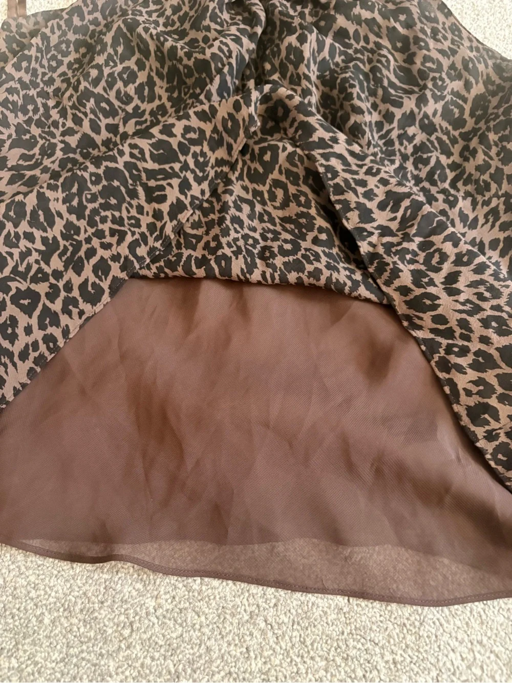 Michael Kors Brown Leopard Halter Cami Top
